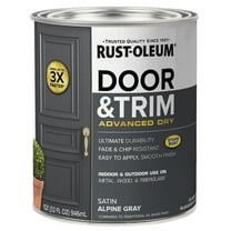Rust-Oleum Advanced Dry Door & Trim Paint - Durable Satin - 1 Quart, Alpine Gray