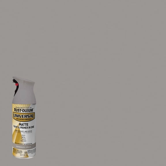 Rust-Oleum 376724-6PK Universal All Surface Spray Paint, 12 oz, Matte Farmhouse Greige, 6 Pack