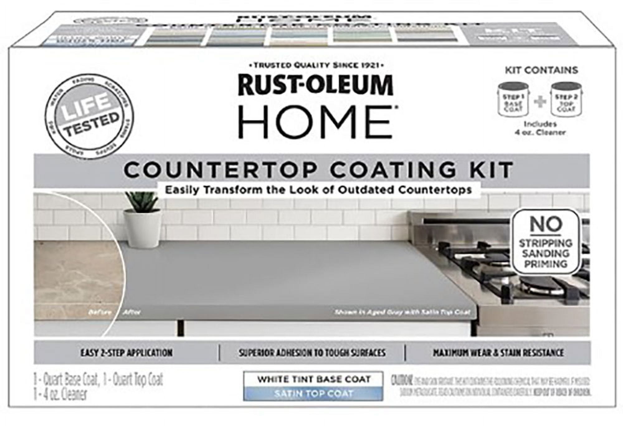 RustOleum 384962 Home Countertop Kit Ultra White Tint Base with Satin
