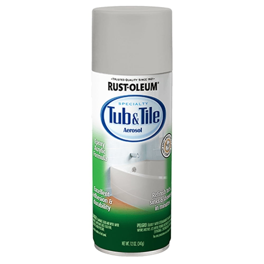 Rust-Oleum Specialty Tub & Tile Aerosol, 12 oz Gloss Coastal Fog- 385291