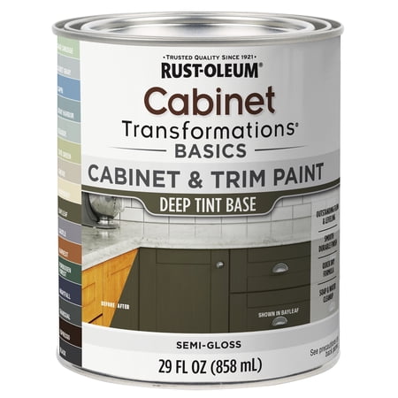 Rust-Oleum 386422 Transformations Cabinet Transformations Basics Cabinet & Trim Paint Deep/Tint Base quart