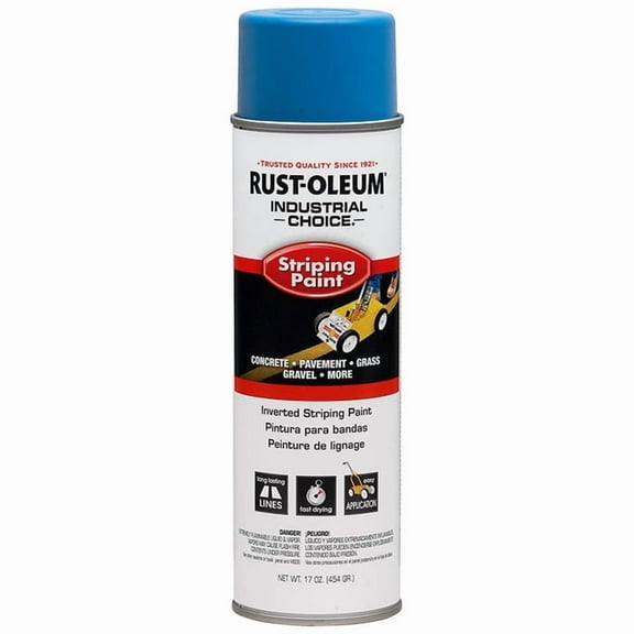Rust-Oleum Industrial Choice Blue Inverted Striping Spray Paint - Bright - 6 Pack, 18 oz