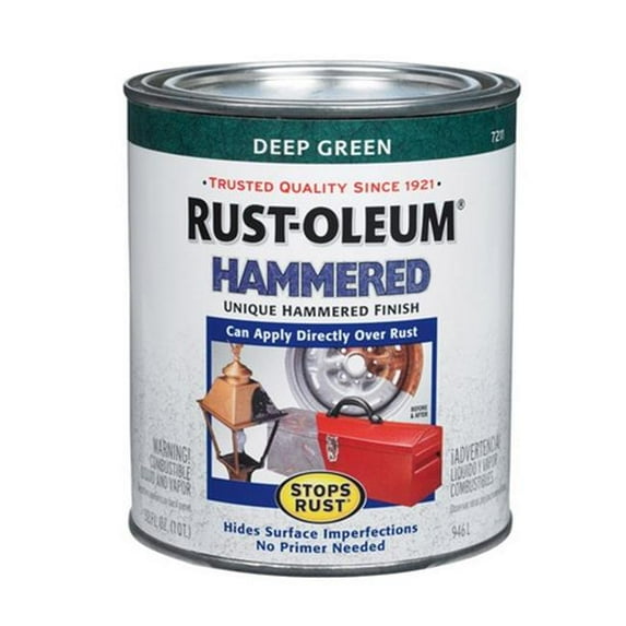 Rust Oleum 7211-502 Stops Rust Hammered Paint in Deep Green
