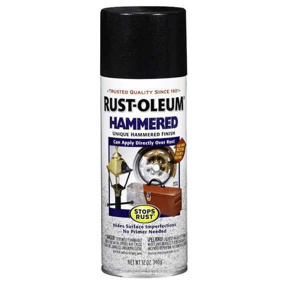 Rust-Oleum® 7215-830 Stops Rust® Hammered Spray Paint, 12 Oz, Black