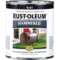 Rust-Oleum 7215502 Stops Rust Hammered Brush On Paint, Quart 2 Pack, Black