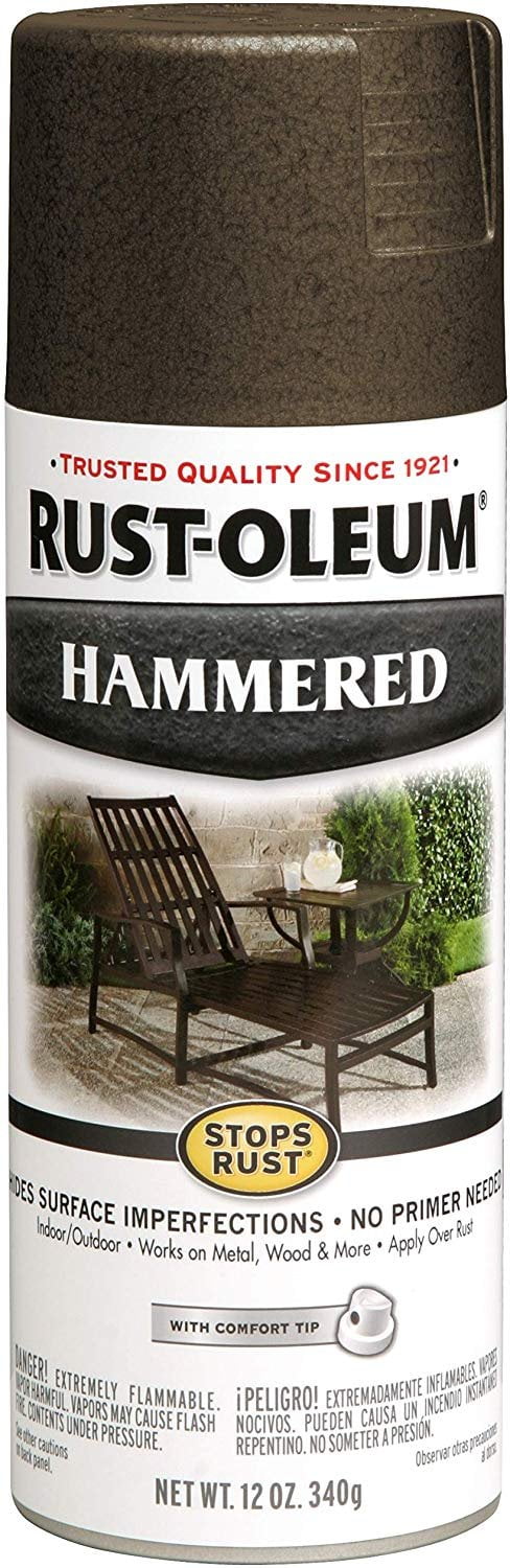Rust-Oleum Stops Rust Hammered Spray Paint - Durable - Each, Dark Bronze