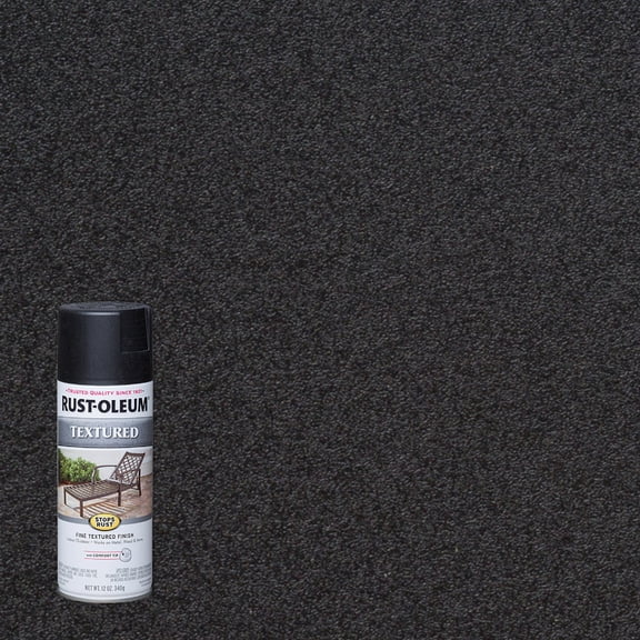 Rust-Oleum 7220830-2PK Stops Rust Textured Spray Paint, Black, 12 Ounce (Pack of 2)