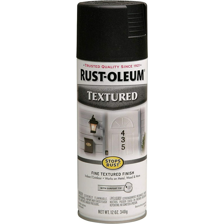 Rust-Oleum Stops Rust Textured Black Spray Paint 12 oz - Ace Hardware