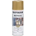 thumbnail image 1 of 6-pack Rust-Oleum Stops Rust Metallic Spray Paint - Durable - 6 Pack, Gold — Interior & Exterior Use, Professional Finish, 1 of 2