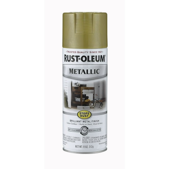 Rust-Oleum Metallic Spray Paint Gold Rush - Durable Finish - 6 Pack, 11 oz