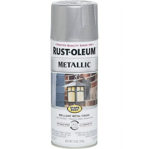 Rust-Oleum Stops Rust Metallic Spray Paint - Durable Finish - 2 Pack, Silver