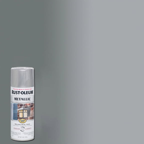 Rust-Oleum 7271830-3PK Stops Rust Metallic Spray Paint, 11 oz, Silver Metallic, 3 Pack