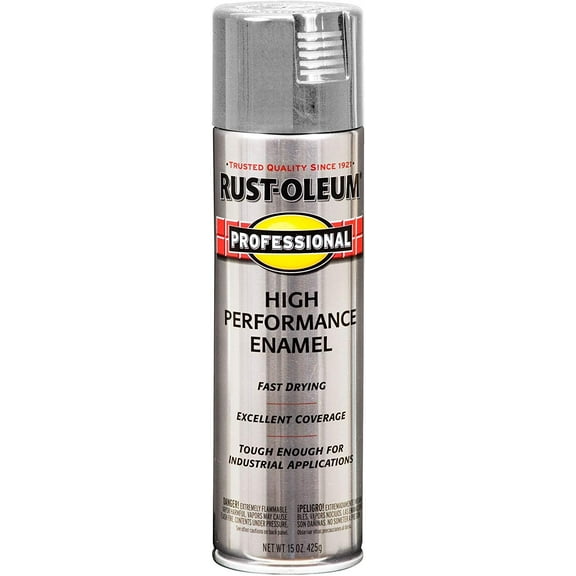 Rust-Oleum 7581838 Professional High Performance Enamel Spray Paint, 15 oz, Light Machine Gray