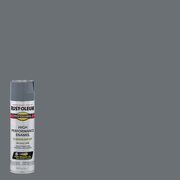Rust-Oleum 7587838-6PK Professional High Performance Enamel Spray Paint, 15 oz, Gloss Dark Machine Gray, (Pack of 6)