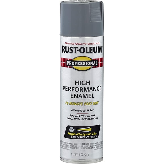 Rust-Oleum 7587838 Professional High Performance Enamel Spray Paint, 15 Oz, Gloss Dark Machine Gray