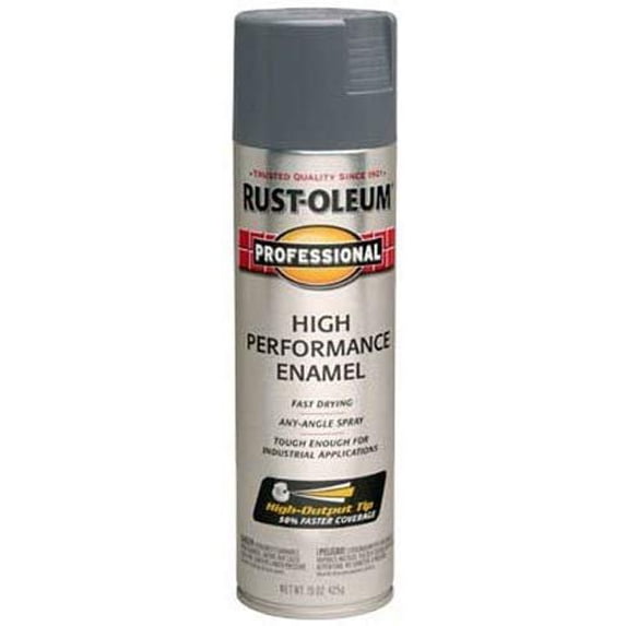 Rust-Oleum 7587838 Professional High Performance Enamel Spray Paint, 15 oz, Dark Machine Gray