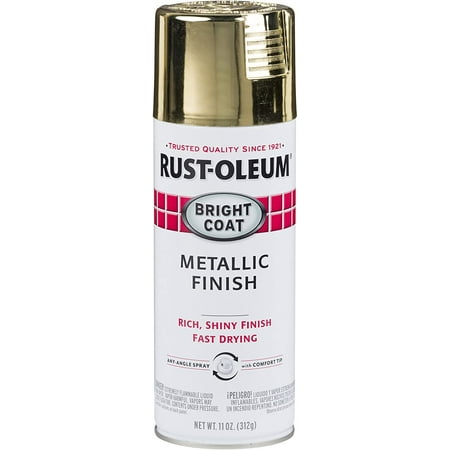 Rust-Oleum 7710830-2PK Stops Rust Bright Coat Metallic Spray Paint, 2 Pack, Gold, 2 Pack