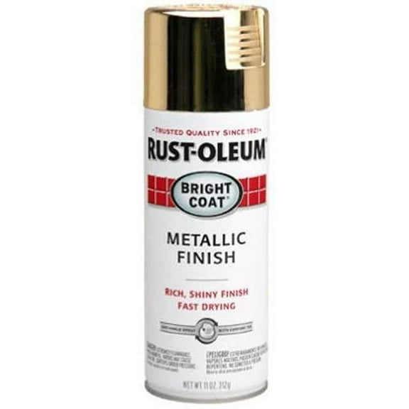 Rust-Oleum Bright Coat Metallic Spray Paint 7710830 - Metallic Finish - 11-Ounce, Gold