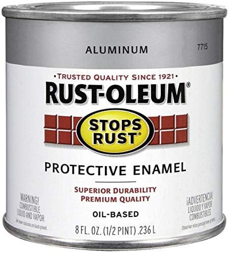 Rust-Oleum 7715730 Protective Enamel 1/2 Pint Oil Base Paint, Aluminum