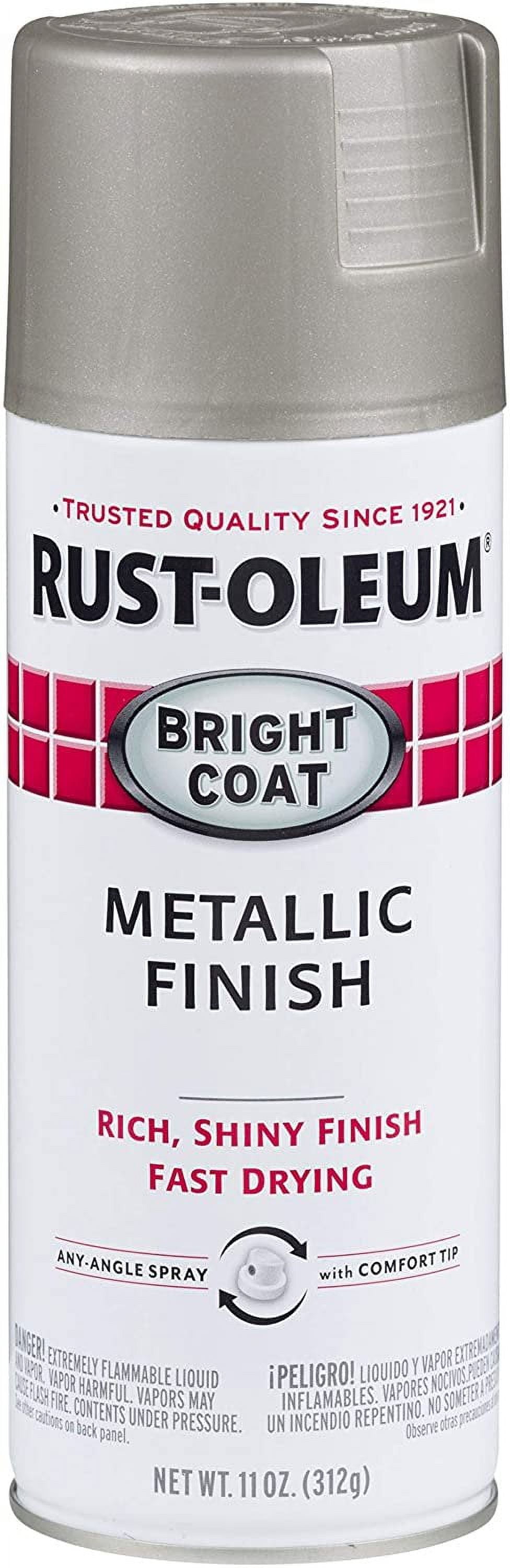 Rust-Oleum 7718830-6PK Stops Rust Bright Coat Metallic Spray Paint, 6 Pack,  Chrome, 66 Ounce 