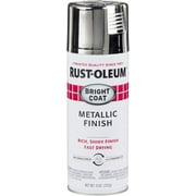 Rust-Oleum 7718830-6PK Stops Rust Bright Coat Metallic Spray Paint, 6 Pack, Chrome, 66 Ounce