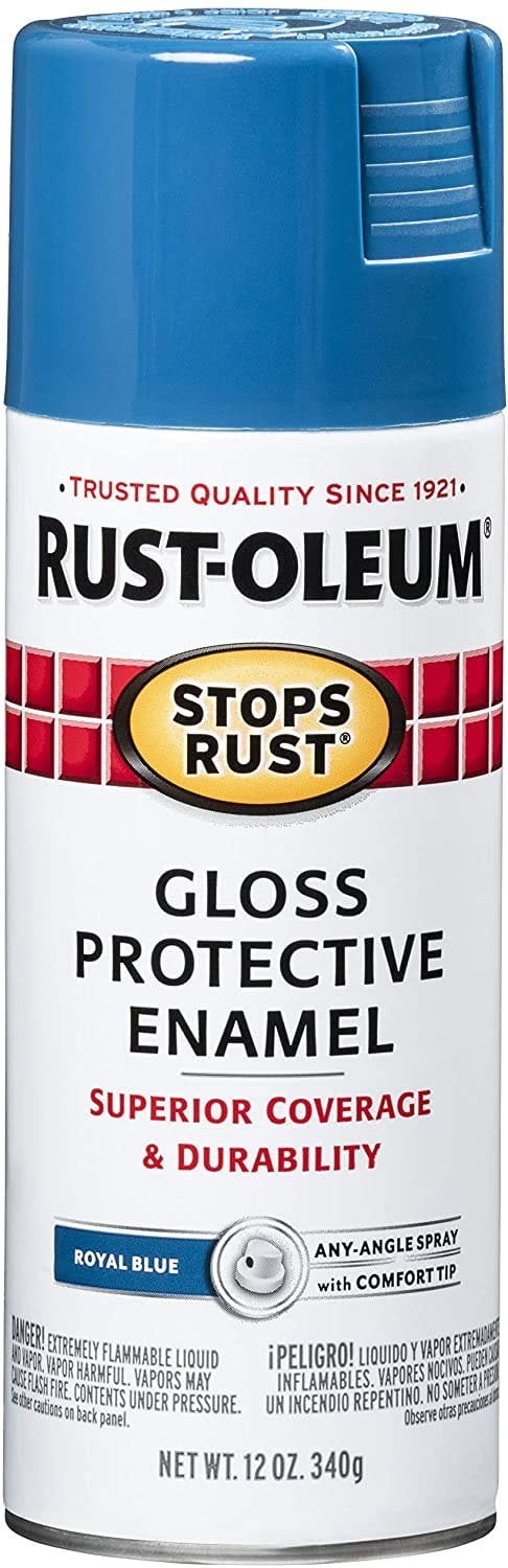 Rust-Oleum Gloss Royal Blue Spray Paint, Enamel, 12 fl. oz. Aerosol Can ...