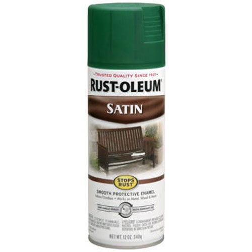 Rust-Oleum 7732830 Satin Enamel Spray, 12-Ounce, Hunter Green