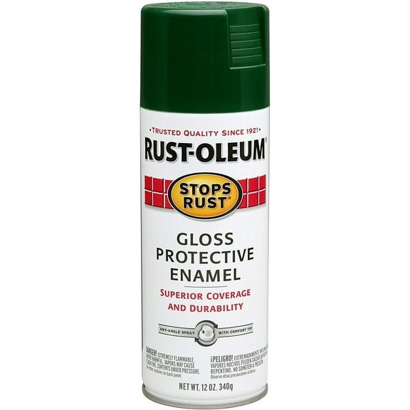 Rust-Oleum 7738830 Stops Rust Spray Paint, 12-Ounce, Gloss Hunter Green