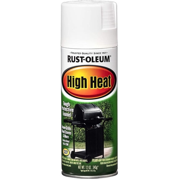 Rust-Oleum 7751830-6PK High Heat Spray Paint, 6 Pack, White