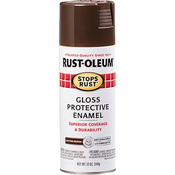 Rust-Oleum 7760830-6PK Stops Rust Spray Paint, 12 oz, Satin Heritage Red, 6 Pack