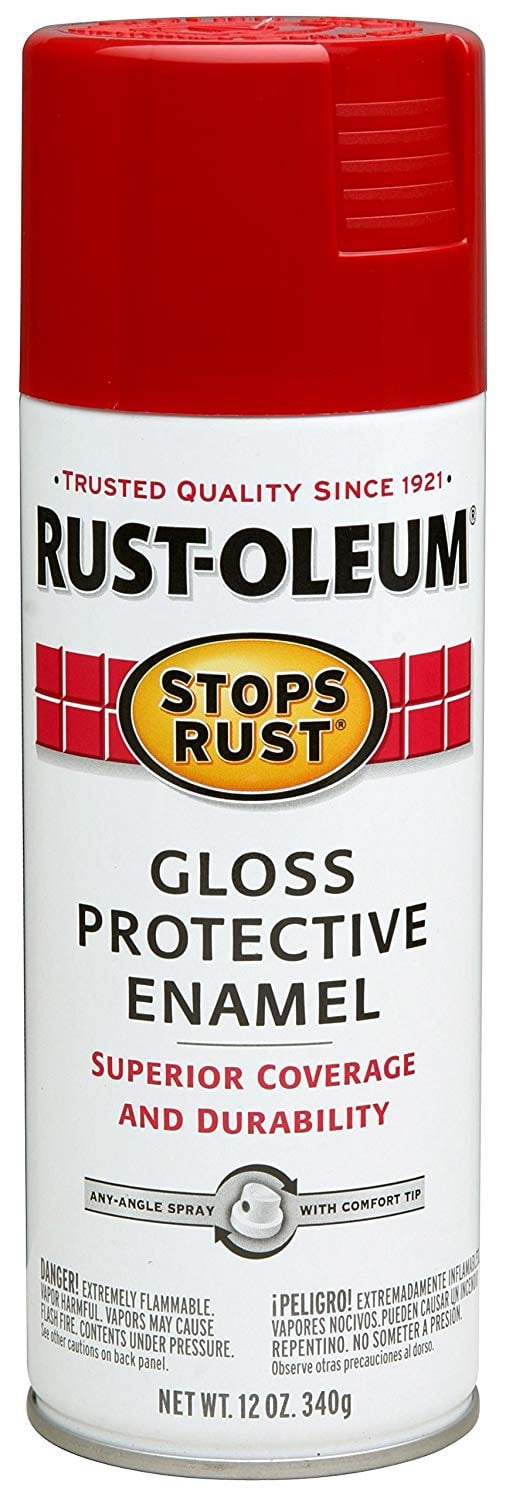 Rust-Oleum 7763830 Stops Rust Spray Paint, 12-Ounce, Gloss Carnival Red