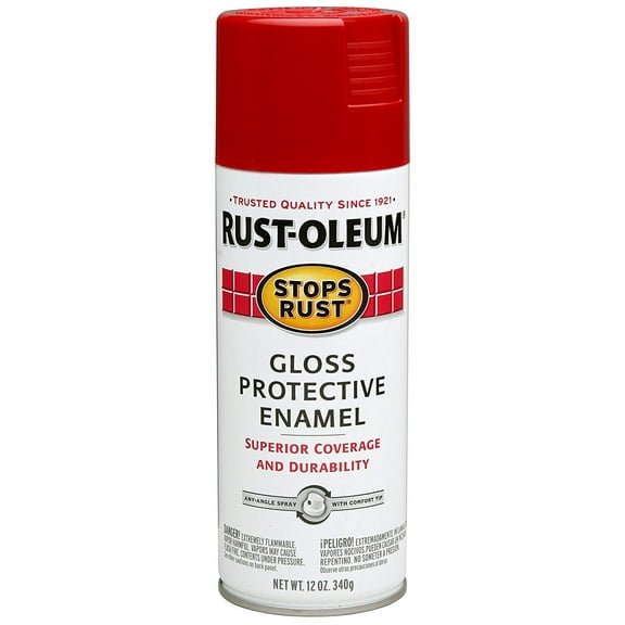 Rust-Oleum 7763830 Stops Rust Spray Paint, 12-Ounce, Gloss Carnival Red