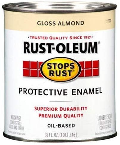 Rust-Oleum 7770502 Protective Enamel Paint Stops Rust, 32-Ounce, Gloss Almond
