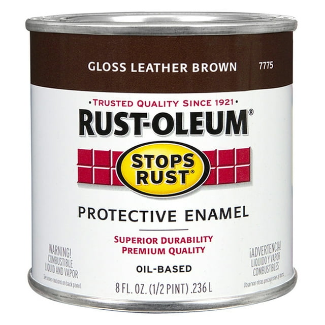 Rust-Oleum Stops Rust Indoor and Outdoor Gloss Leather Brown Oil-Based ...