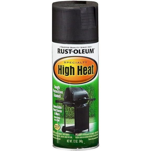 Rust-Oleum 7778830-2PK High Heat Enamel Spray Paint, 2 Pack, Bar-B-Que Black, 24 Ounce