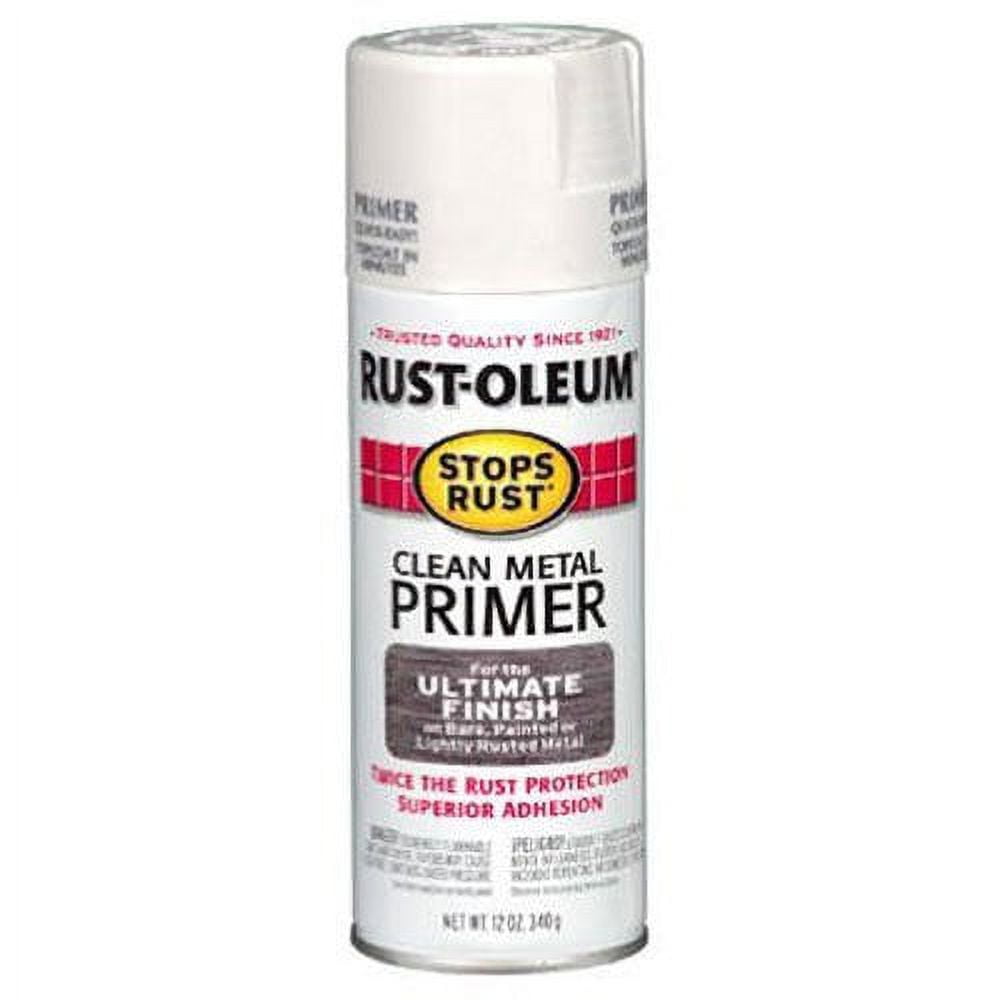 Rust-Oleum 7780730 Rustoleum 7780-730 1/2 Pint Stops Rust Primer, 8 Ounce,  Flat White Clean Metal