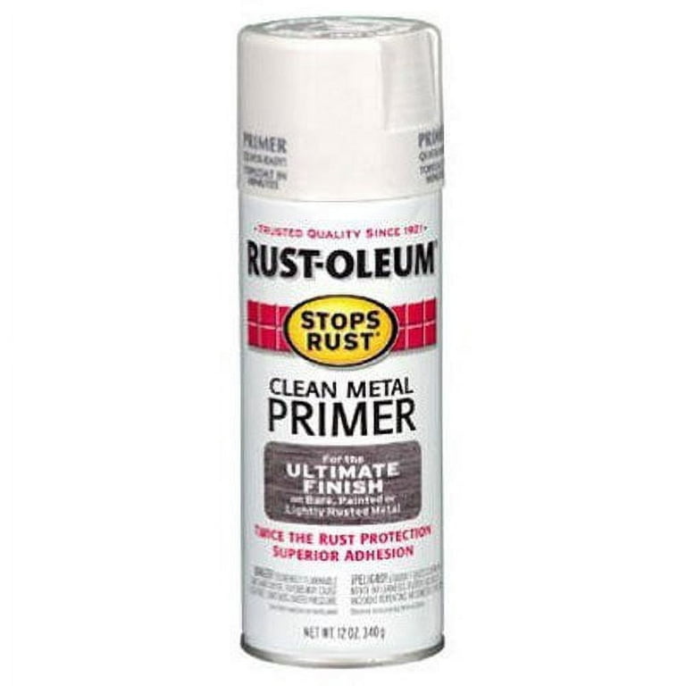 Rust-Oleum Stops Rust 12 oz. Flat White Clean Metal Primer Spray