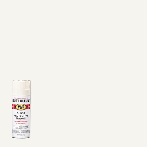 Rust-Oleum 7789830-6PK Stops Rust Spray Paint, 12 oz, Gloss Canvas White, 6 Pack