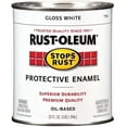 thumbnail image 1 of Rust-Oleum 7792 504 Stop Rust White High Gloss Finish Oil Based Paint, 1 Quart, 1 of 1
