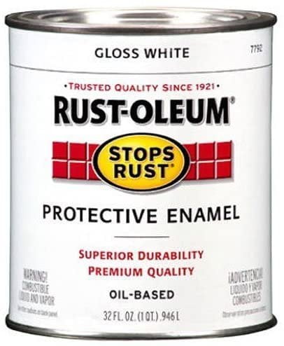 Rust-Oleum 7792504 Protective Enamel Paint Stops Rust, 32-Ounce, Gloss White Size: 32-Ounce Color: Gloss White, Model: 7792504, Outdoor & Hardware Store