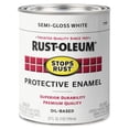thumbnail image 1 of Rust-Oleum 7797502 Stops Rust Brush On Paint, Quart, Semi-Gloss White (Pack of 1), 1 of 5
