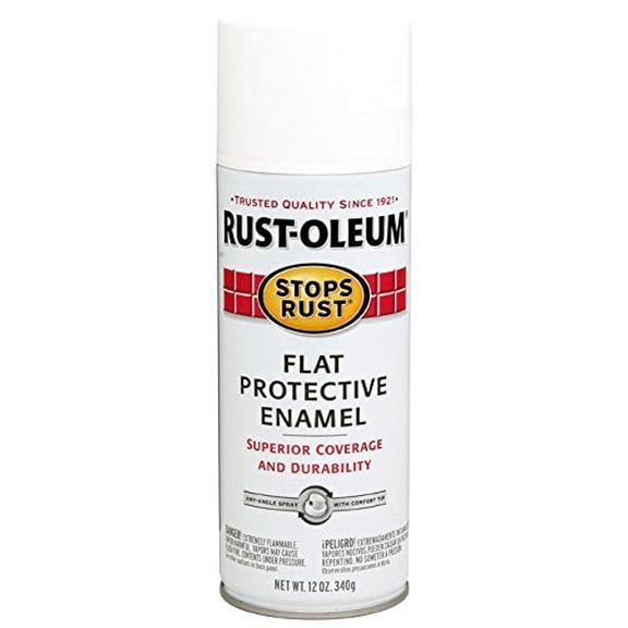 Rust-Oleum 7797830 Stops Rust Spray Paint, 12-Ounce, Semi Gloss White