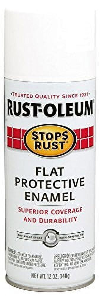 Rust-Oleum 1690830V Spray Paint, White, Flat, 12 oz