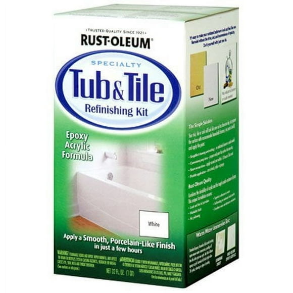 Rust-Oleum 7860519 Tub And Tile Refinishing 2-Part Kit, White