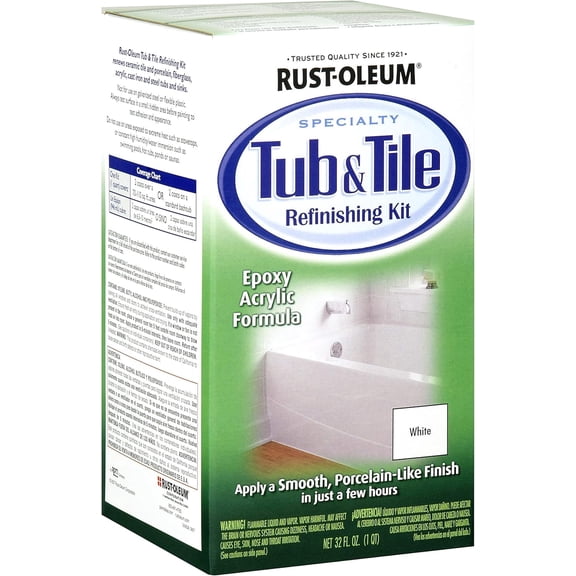 Rust-Oleum Tub and Tile Refinishing Kit, White, 2 Pack