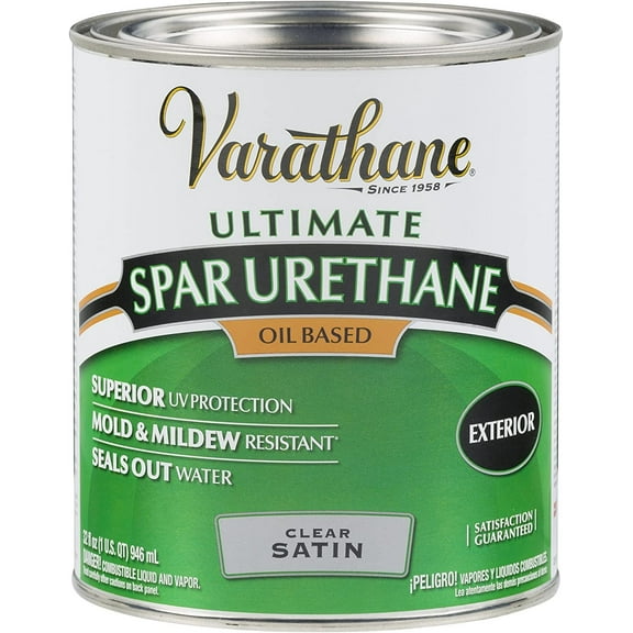 Rust-Oleum 9341 Ultimate Spar Urethane Oil Based, Quart, Satin