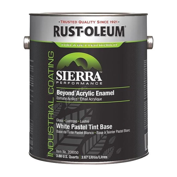 Interior/Exterior Paint, Glossy, Water Base, White Pastel, 1 gal