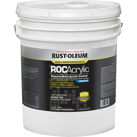 Rust-Oleum Acrylic Enamel Coating,Dunes Tan,5 gal 316542