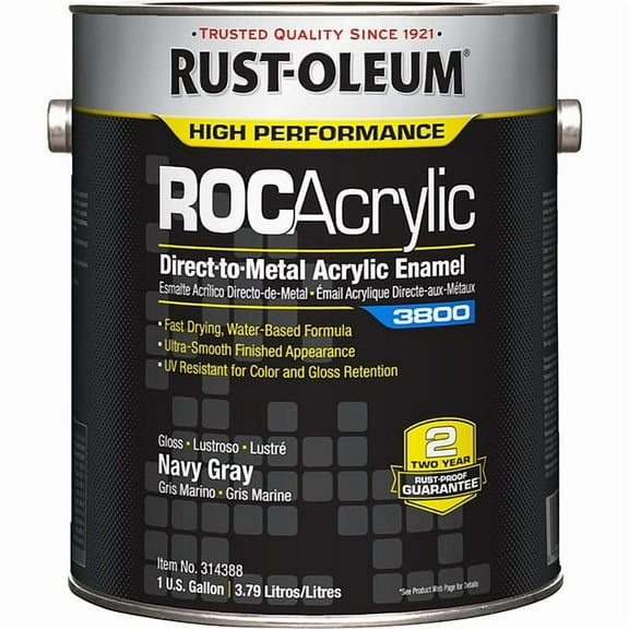 Rust-Oleum Acrylic Enamel Coating,Navy Gray,1 gal. 314388