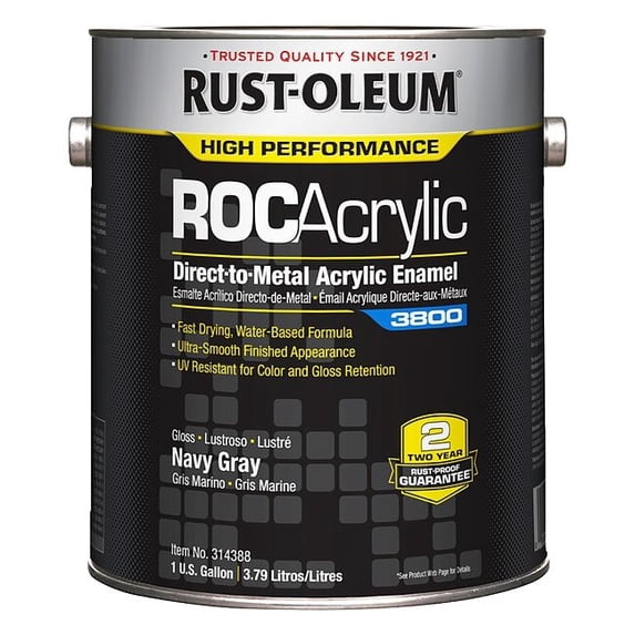 Rust-Oleum Acrylic Enamel Coating,Navy Gray,1 gal. 314388